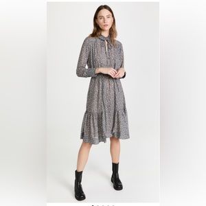 GANNI Printed Crepe Dress - Size 32 (XS)